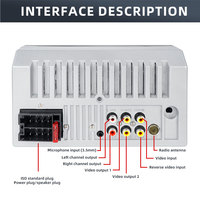 Lecteur MP5 de voiture inclinable de 7 pouces, écran tactile capacitif, CarPlay, Android Auto, navigateur monté sur le pare-brise, ajustement universel