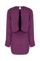 Mini robe en polyester pourpre Actualee de créateur de haute qualité avec fermeture à glissière cachée au dos