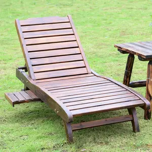 Hot Selling Goedkope Fashion Tuinmeubilair Zwembad Houten Lounger Zon Strand Stoel