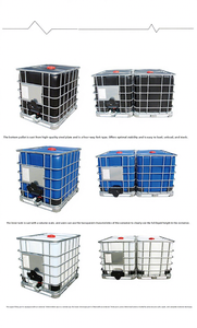 Réservoir IBC en plastique HDPE <span class=keywords><strong>de</strong></span> haute qualité <span class=keywords><strong>1000L</strong></span>, recyclable, certifié étanche à l'air, forme rectangulaire - Product Image 6