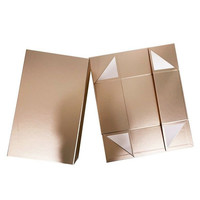 Boîte cadeau en papier kraft rigide, pliable, avec aimant, emballage plat, en stock, 13,7 x 8 x 4,4 pouces, vente en gros (lot de 20)