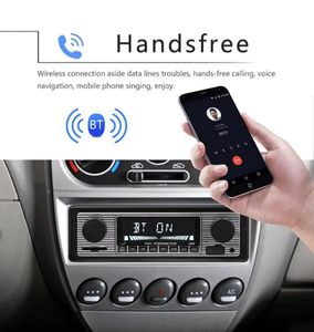 <span class=keywords><strong>Autoradio</strong></span> sans fil 1 Din BT rétro, lecteur multimédia MP3, AUX, USB, FM, lecteur audio stéréo <span class=keywords><strong>vintage</strong></span> avec télécommande - Product Image 4