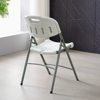 Chaise pliante en plastique HDPE avec cadre en acier, impression de logo personnalisable, chaise de banquet, chaise de mariage en plein air, location pour événements, jardin, lieu de réception