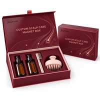 Boîte magnétique personnalisée pour le lancement de produits de soin du cuir chevelu, pour les marques de beauté américaines et européennes, emballage brillant laminé CMYK avec logo UV sélectif