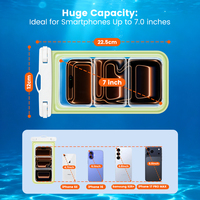 Étui étanche pour téléphone IPX8 en TPU, compatible avec les écrans tactiles, pour la plongée, le snorkeling, le surf et la natation