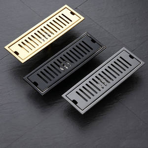 304 Edelstahl Matt Schwarz Hochkapazitäts-Seitenablauf Drehbarer Geruchshemmender Hotel Linearer Bodenablauf - Product Image 2