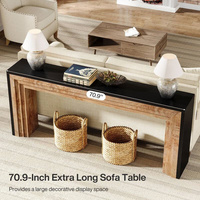 Table console extra longue de style moderne du milieu du siècle, personnalisable en usine, pour salon et entrée - Modèle 2026