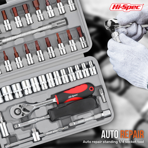 <span class=keywords><strong>40PC</strong></span> S2 thép Hex Torx Ổ cắm Bit thiết lập 1/4 inch Phillips ổ cắm với ratcheting cờ lê phụ kiện OEM ODM sẵn sàng công cụ hộp thiết lập - Product Image 5