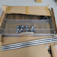Chariot de rangement pour cuisine professionnelle, 6 niveaux, en acier inoxydable, étagère roulante robuste pour entrepôt, roues, capacité de 250 kg par étagère