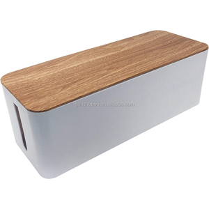 New Wooden Style Cable Management Box Organizer ABS Material Wooden effect Socket Safety storage box