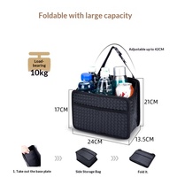 Boîte de rangement pour dossier de siège de voiture, sac de rangement pour poubelle, porte-gobelet, tapis antidérapant, avec texture. Vente directe d'usine, en stock.