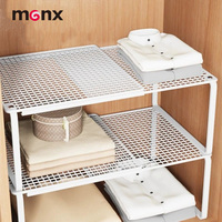 Étagère de rangement multi-niveaux détachable, télescopique et mobile pour dressing, sans perçage, également pour le séchage et l'organisation