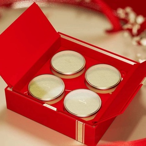 Luxury Red Orange Double Door <b>Gift</b> <b>Box</b> for Cordyceps Bird's Nest Ginseng Wholesale Gold Stamped Packaging - Product Image 2