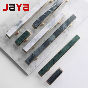 JAYA Natural <strong>Door</strong> <strong>Knob</strong> Stone Marble Brass Cabinet Drawer <strong>Knobs</strong> Cupboard Dresser Drawer Pulls Handles <strong>Knobs</strong> Furniture <strong>Door</strong> Handle - Product Image 1