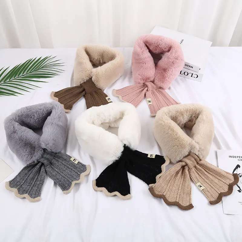 Luxo manter aquece e bonito Faux Rabbit Fur Scarf Para Mulheres Super Soft Winter Warm Scarf