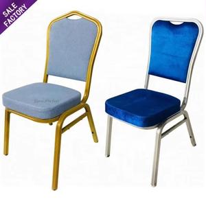 Venta al por mayor de muebles de boda de alta calidad de tela de terciopelo de acero apilable banquete comedor silla para fiesta - Product Image 1