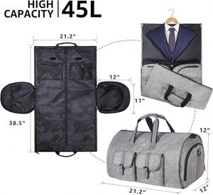 Muestra gratuita: Bolsa de ropa premium, bolsa de lona para ropa de hombre y mujer, maleta colgante 2 en 1, bolsa de negocios. - Product Image 2