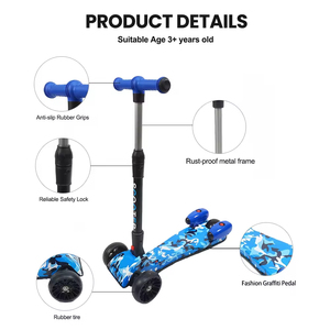 Factory Price <strong>3</strong>+ <strong>Years</strong> <strong>Old</strong> Kick <strong>Scooters</strong> Foot <strong>Scooters</strong> Max Load Capacity 50kgs Kids <strong>Scooter</strong> <strong>3</strong> <strong>Wheel</strong> <strong>for</strong> After-school Play - Product Image 1