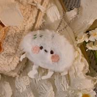 Porte-clés pendentif chiot en peluche mignon, poupée créative rembourrée, accessoires pour sac et voiture, cadeaux unisexes, rembourrage en coton PP, 7 cm