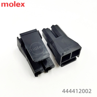 Kabel Molex 444412002 Hitam Asli 7.5 mm Crimp Female Tahan Air 2 Pin Housing