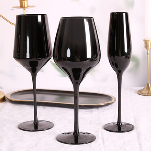 Vente en gros, élégant, sans plomb, <span class=keywords><strong>verres</strong></span> à vin, verre de <span class=keywords><strong>dégustation</strong></span> noir, flûte à champagne pour fête de mariage - Product Image 5