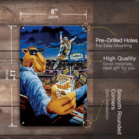 Letrero Metálico Retro de Hombre Camello, Decoración de Pared con Publicidad de Tabaco Vintage para Bar, Cocina, Póster Nostálgico para Cuarto de Hombre