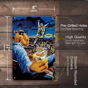 Insegna in Metallo Retrò con Uomo Cammello, Decorazione Vintage per Parete con Pubblicità di Tabacco, per Man Cave, Bar, <span class=keywords><strong>Cucina</strong></span>, <span class=keywords><strong>Poster</strong></span> Nostalgico - Product Image 5