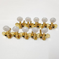 Ensemble de chevilles d'accordage pour mandoline à 10 cordes 5R5L, tête de machine plaquée or