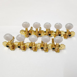 Juego <span class=keywords><strong>de</strong></span> Clavijas <span class=keywords><strong>de</strong></span> Afinación para <span class=keywords><strong>Mandolina</strong></span> <span class=keywords><strong>de</strong></span> 10 Cuerdas, Modelo 5R5L, con Herrajes Chapados en Oro - Product Image 1