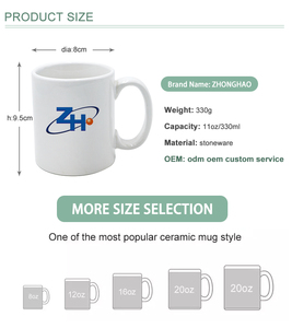 Tazas de café de cerámica blancas personalizadas Vintage de 330ml con mango de Color interior de <span class=keywords><strong>taza</strong></span>, tazas nuevas de <span class=keywords><strong>11</strong></span> <span class=keywords><strong>Oz</strong></span> <span class=keywords><strong>para</strong></span> sublimación de regreso a la escuela - Product Image 4