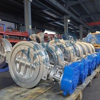 Schmetterlingsventil SS304L SS316L CF8 ASTM A351 CF8M Flanschventil mit Manueller Verstellung für Kraftwerks-Kühlwasser