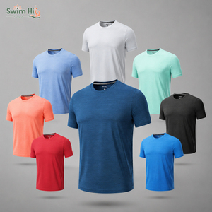 Vêtements de sport professionnels pour hommes, hauts de sport à séchage rapide, vêtements de sport de couleur unie, t-shirts de course et de fitness, OEM ODM personnalisés - Product Image 1