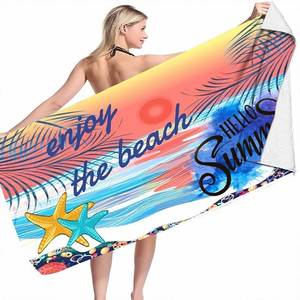 Toalla de Playa Personalizada con Logotipo, Moderna, Rectangular, Grande, de Verano, de Poliéster Reciclado, Microfibra Ecológica, Suave, Cómoda y de Secado Rápido - Product Image 4