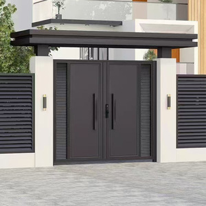 Bakır İşçiliği Hafif Lüks Çelik Ana Kapı Paslanmaz Çelik Avlu Kapısı Yaratıcı Villa <span class=keywords><strong>H</strong></span>ırsızlık Önleyici Giriş Merkezi Hastane - Product Image 4