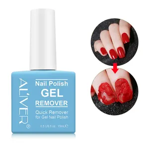 ALIVER Magic Nail Polish Remover Professional Removes Soak Off Gel Nail Polish Easily Quickly Do not Hurt Your Nails 15 ml