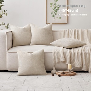Almofada de Sofá Moderna em Chenille Tricotada com Agulha Grossa, Geométrica, Antiácaro, Personalizável, Macia, 100% Poliéster para Casa - Product Image 3