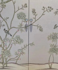 Le papier peint de broderie de soie de style chinois peint à la main de luxe Zhenling est pour l'avion d'armoire - Product Image 2