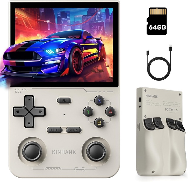 K36 Handheld Game Console Retro Handheld Video Games Consoles Open Source Support 16000+game 3.5 Inch IPS HD Screen 3000mAh