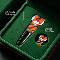 Outil de réparation de divots de golf personnalisé avec logo, marqueur de balle magnétique, outil de divot en métal émaillé, cadeau OEM en gros