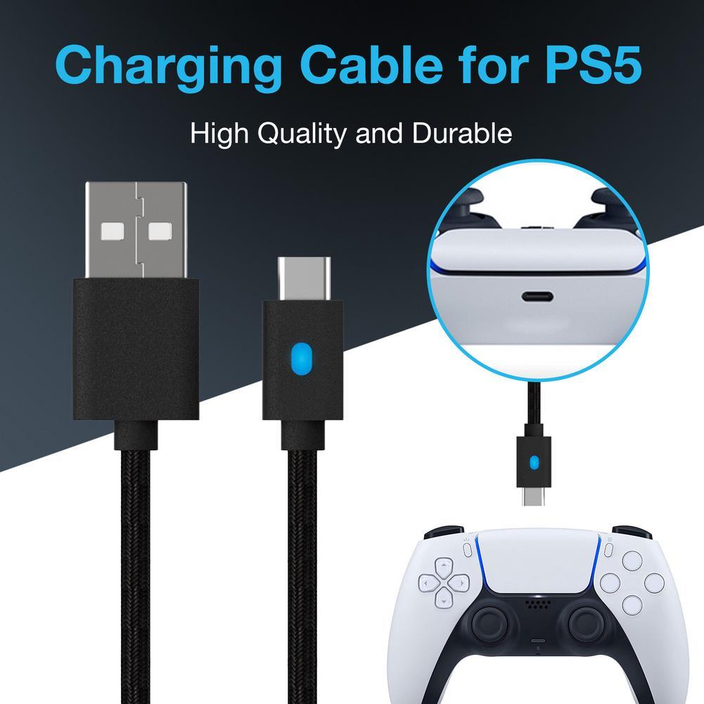 純正PS5ワイヤレスコントローラー デュアルセンス(充電ケーブル3M付き) DOBE 3M タイプC充電ケーブル卸売 USBコード & デュアルセンス