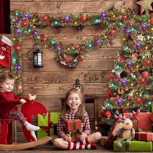 Guirlande lumineuse de Noël à piles, imperméable, 10 m, à paillettes, à franges, ambiance festive, <span class=keywords><strong>ruban</strong></span> décoratif pour les fêtes - Product Image 2