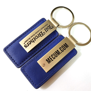 Gepersonaliseerde aanpassingen Nieuwe innovaties Goede prijs Bulk blanks PU Letterpress printen Milieuvriendelijke lederen sleutelhangers - Product Image 2