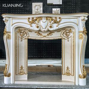 Repisa de <span class=keywords><strong>Chimenea</strong></span> Moderna de Mármol Estilo Antiguo de Gran Venta con Estatuas Talladas a Mano en <span class=keywords><strong>Piedra</strong></span> - Product Image 4