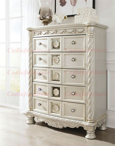 Европейская королевская деревянная мебель для спальни, американская роскошная кровать цвета хаки с деревянным навесом - Product Image 5