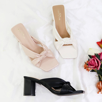 Nouvelle Arrivée 2026 OEM ODM – Sandales à Talons Carrés Mi-Hauts et Larges, à Double Bride et Bout Ouvert, Design Estival pour Femmes