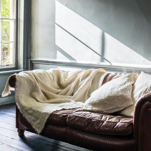 Ventes en gros de jetés/couvertures en lin français 100% pur, écologiques, lavés à la pierre - Product Image 5