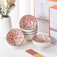 Service de table en céramique minimaliste bohème, ensemble de couverts, bols et baguettes, emballage en boîte, vaisselle en céramique, coffret cadeau