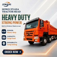 Camion benne basculante diesel SINOTRUK HOWO 8X4 12 roues d'occasion 351-450HP 10-15T Euro 2 avec caméra de recul pour le transport minier et les carrières