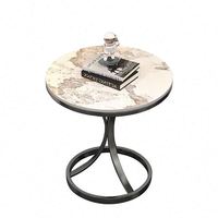 Table d'appoint de salon de luxe léger et simple, table basse moderne en dalle de roche, mobilier de maison