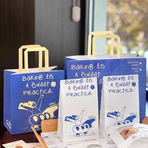 Customized Kraft Paper <b>Bag</b> for Bread Shop Classic Eco-Friendly Food Grade Packaging for Desserts and Pizza with Custom Logo - Product Image 2
